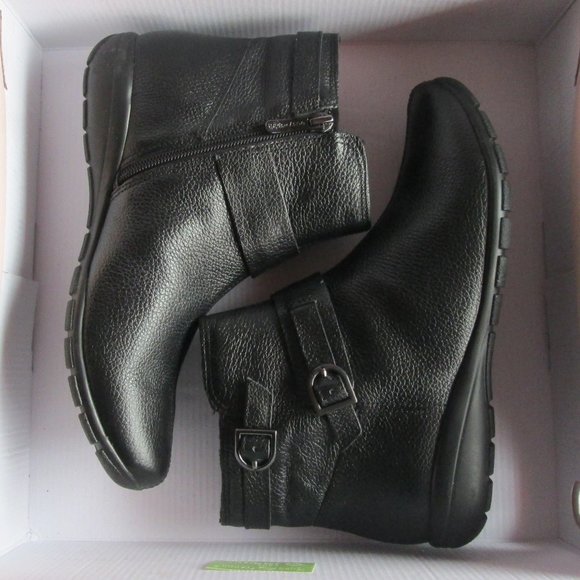 💫 SOLD - EASY SPIRIT AURELIA AUTHENTIC LEATHER BLACK ANKLE BOOTS - SIZE 7 - Picture 12 of 15